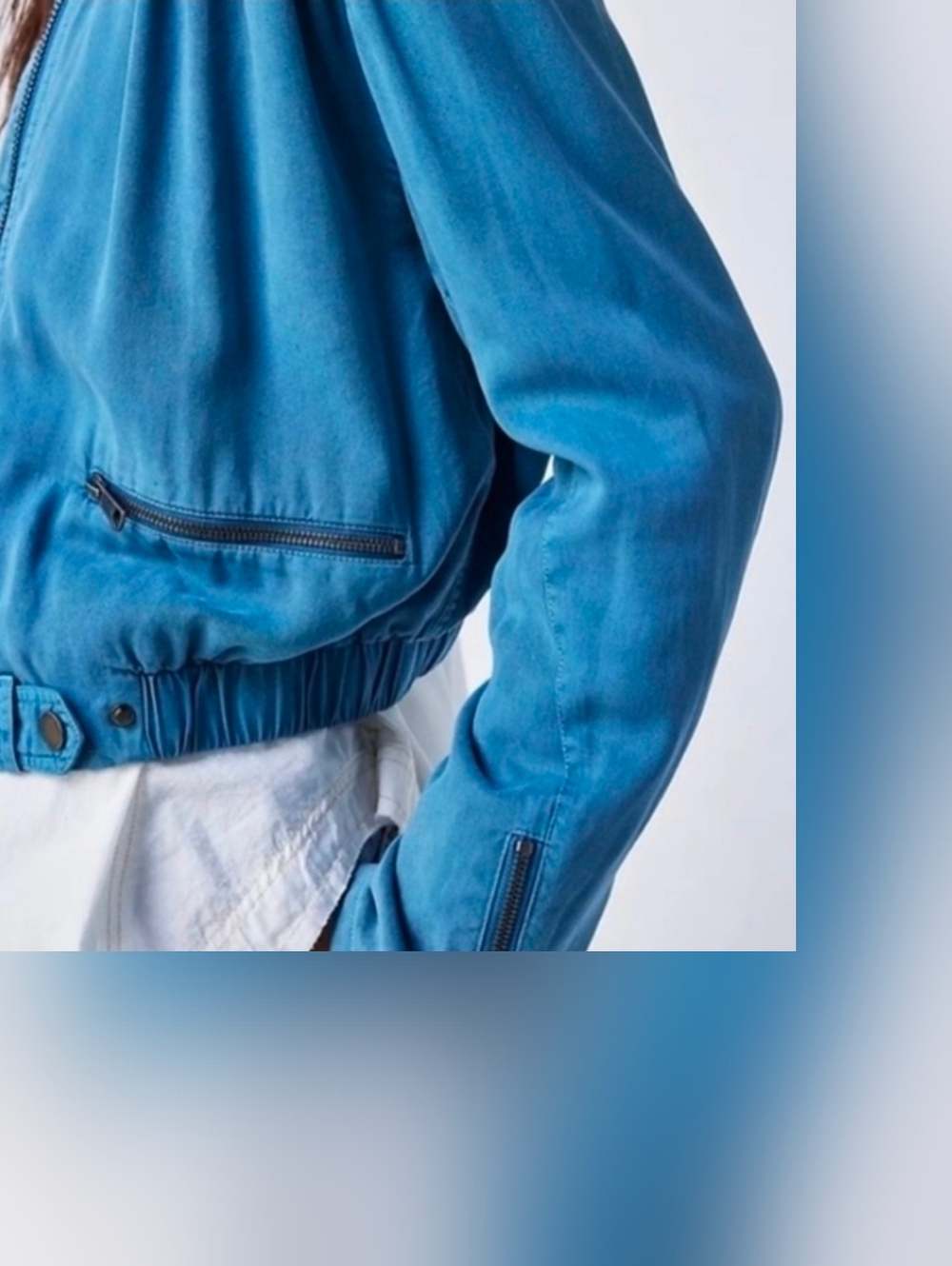 Free People We the Free | Women’s S, blue - Knock Out Siren Bomber Jacket - Picture 2 of 10